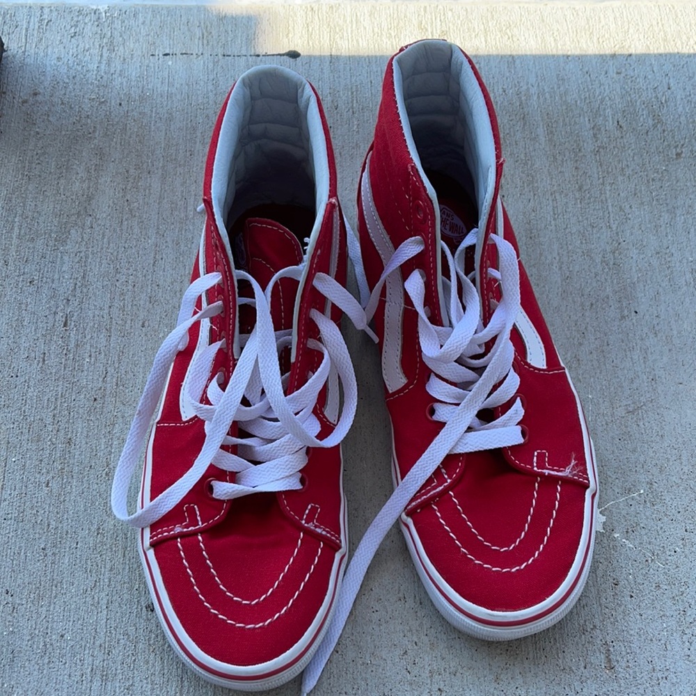 Red high top VANS